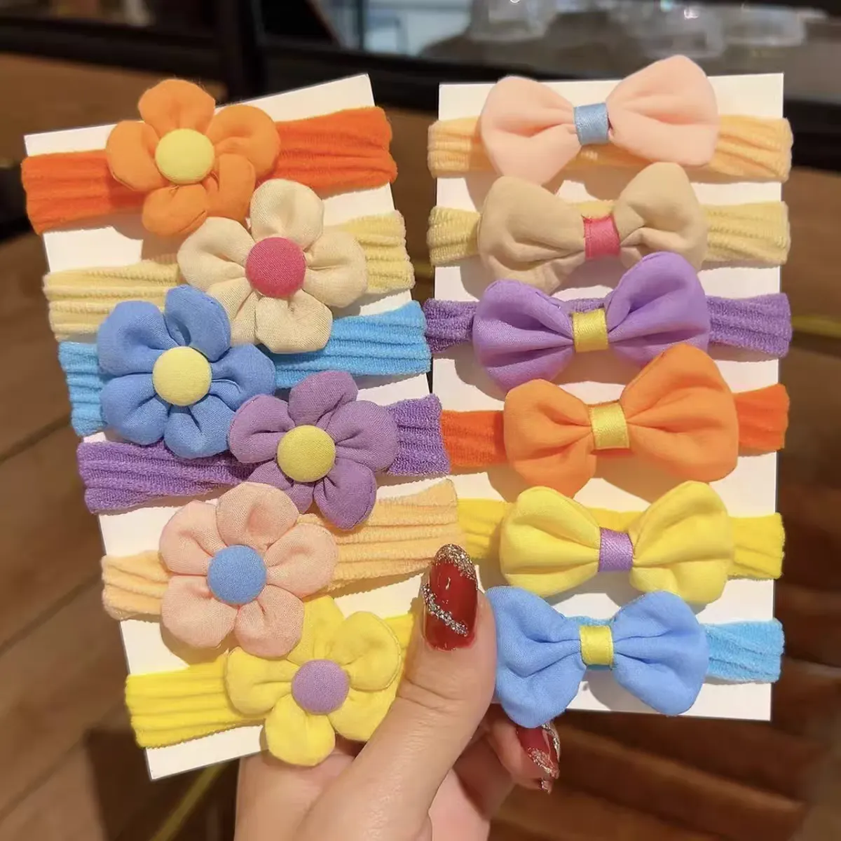 Non-hair-damaging children's bow hair tie, high-elasticity girls' bun hair circle, girls' hair tie, baby rubber band hair accessory, Yifan jewelry detail image 5