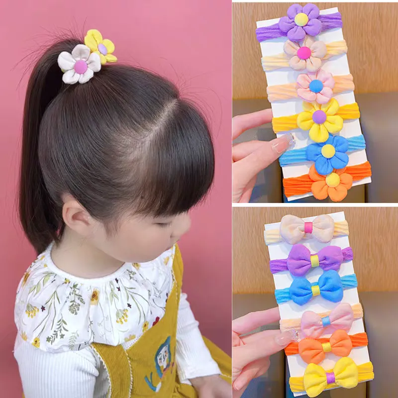 Non-hair-damaging children's bow hair tie, high-elasticity girls' bun hair circle, girls' hair tie, baby rubber band hair accessory, Yifan jewelry detail image 3