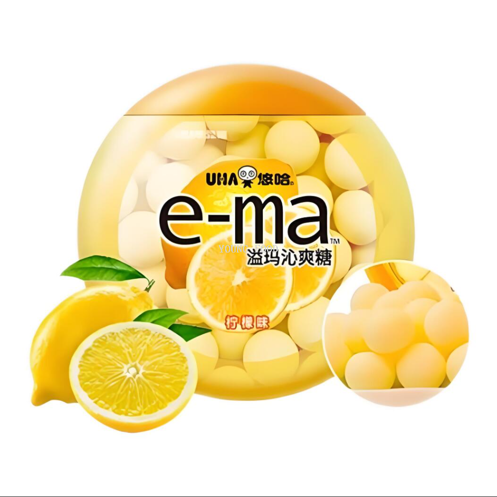 Free shipping! Japanese imported Yuha Yima lemon-flavored refreshing Throat Lozenges 33g, refreshing lemon-flavored soothing throat candies details Picture