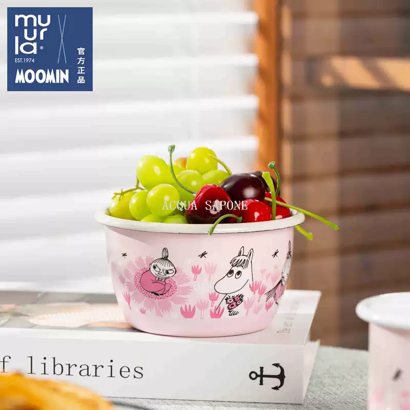 Free shipping! muurla enamel plates, Moomin tableware, enamel bowls and plates, soup bowls, home cute children's dinner plates, 600ml Specification image