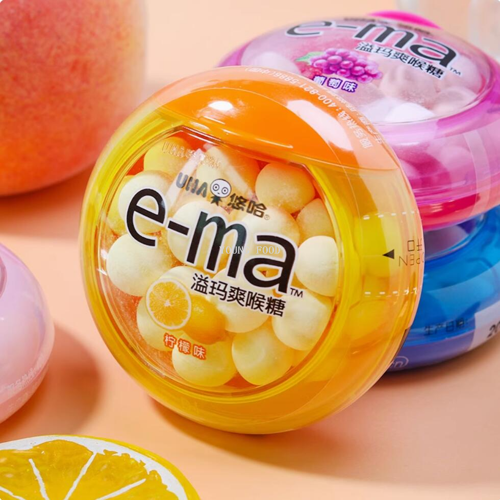 Free shipping! Japanese imported Yuha Yima lemon-flavored refreshing Throat Lozenges 33g, refreshing lemon-flavored soothing throat candies Application Scenario