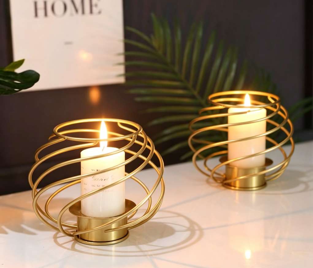 Candlelight dinner props, candle arrangement, romantic table decoration, metal candlestick ornaments, Nordic minimalist lamps, Valentine's Day detail image 11