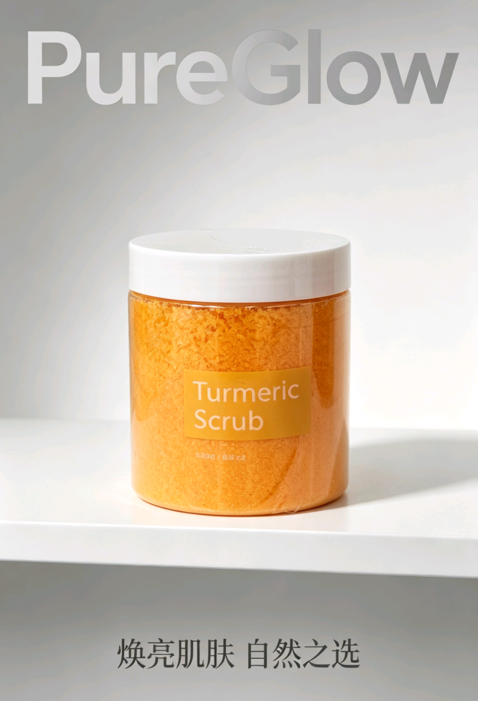 Turmeric Scrub姜黄磨砂盐白底实物图