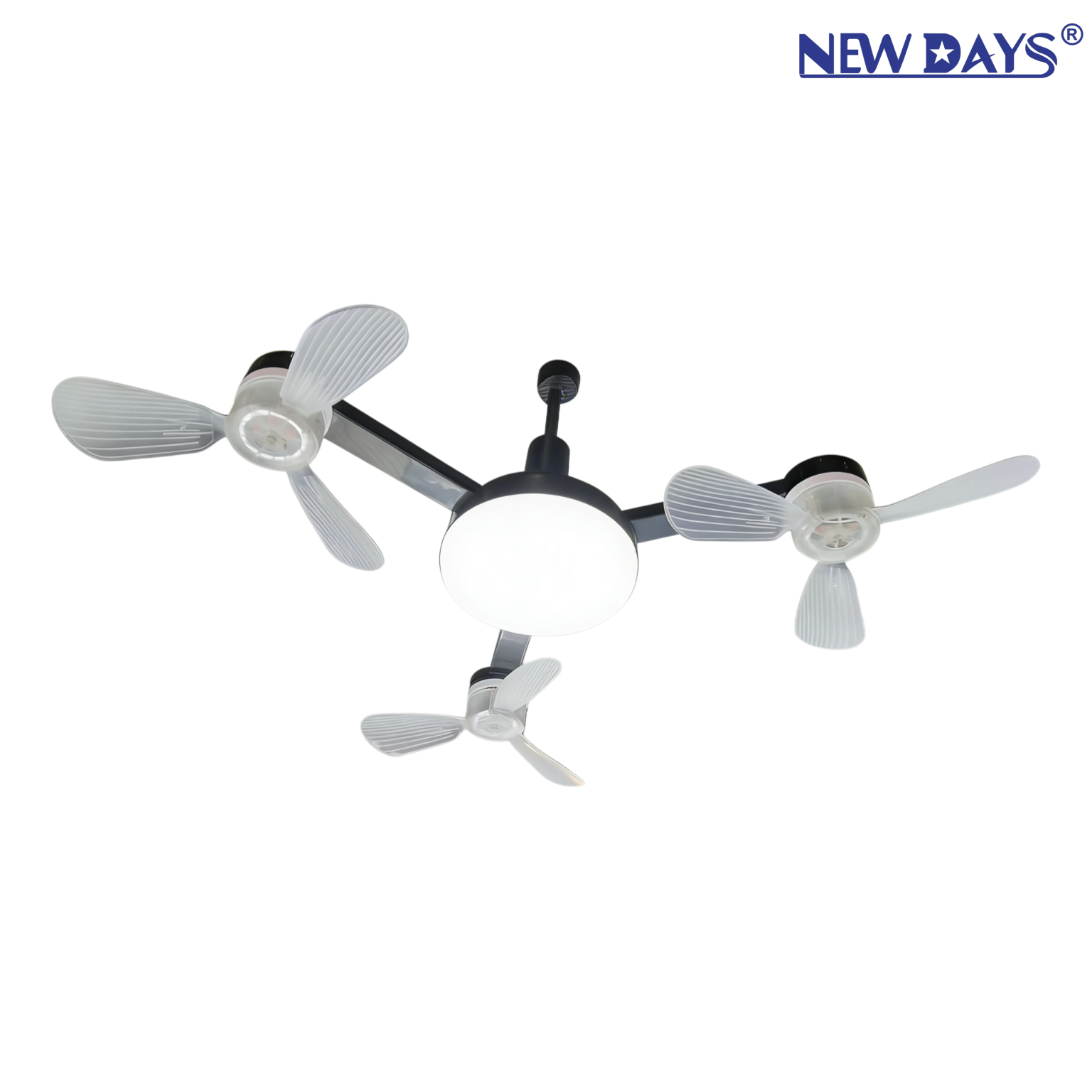 NEWDAYS marca cross border new item led trileaf drone fan light dormitorio comedor inteligente control remoto ventilador de techo luz de iluminación de ahorro de energía de protección de los ojos ventilador de techo Specification image