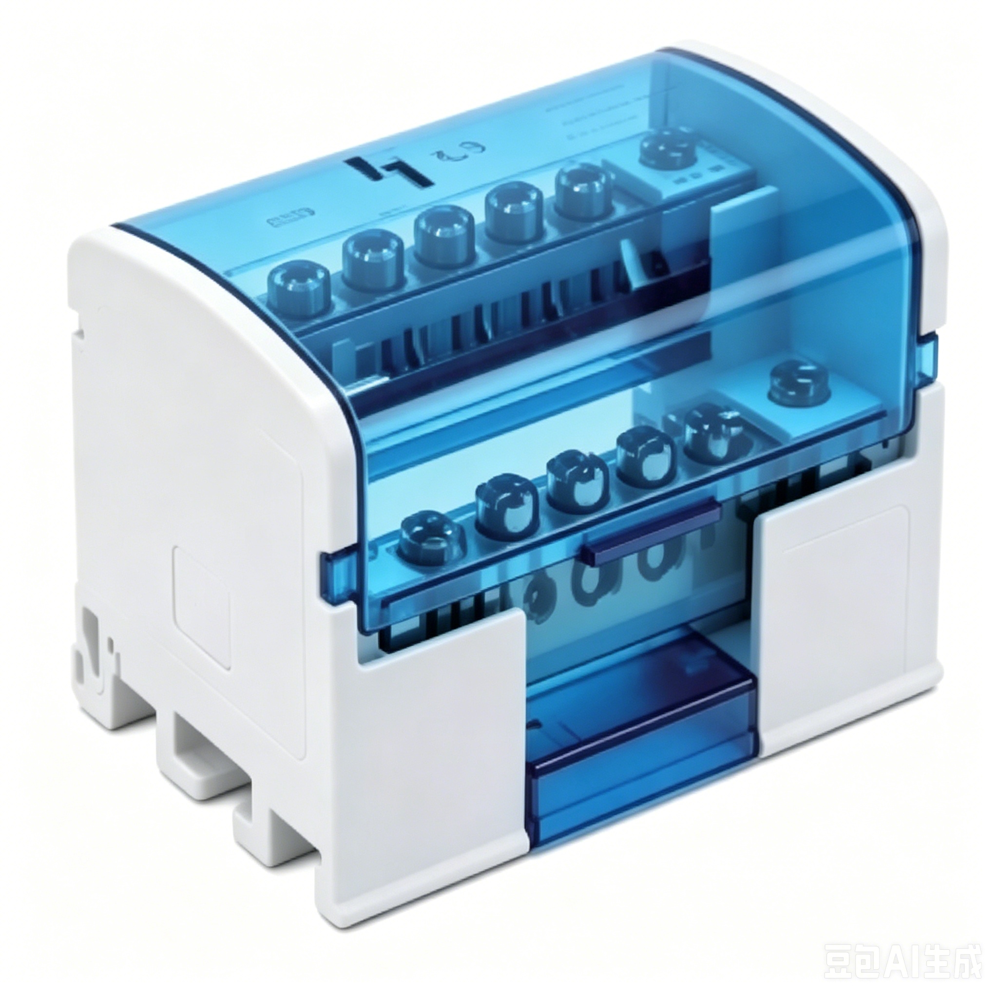 UK一进多出导轨式125A160A250A400A分线盒大电流分线器接线盒