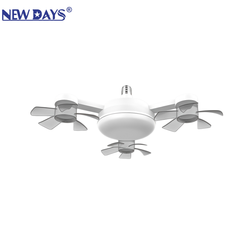 NEWDAYS marca cross border new item led tres cabezas drone fan light dormitorio comedor inteligente control remoto ventilador de techo luz de iluminación de ahorro de energía de protección de los ojos ventilador de techo
