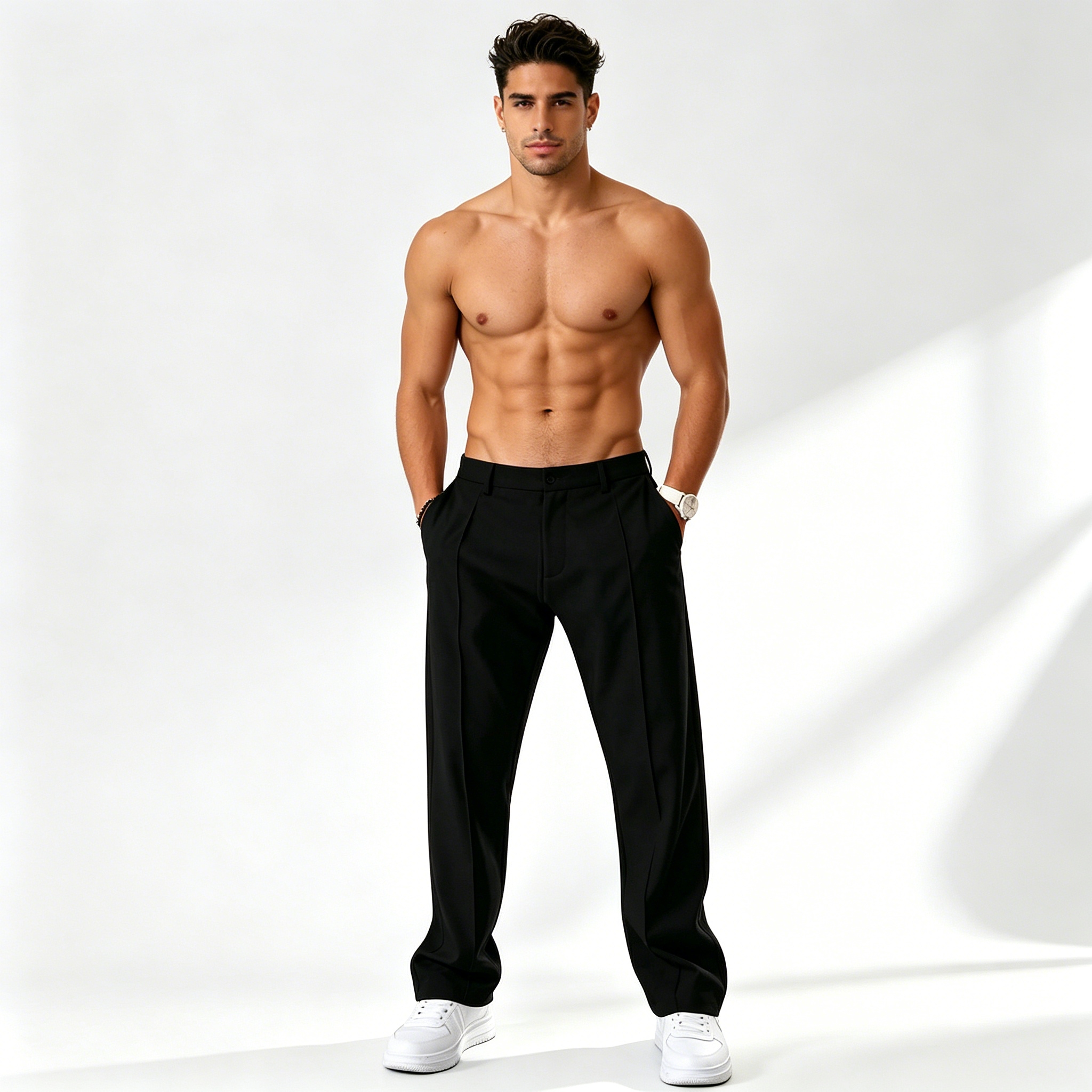2026 New cross-border pants for men Spring/Summer loose straight-leg sporty casual trousers, American oversized long leg pants Item Picture