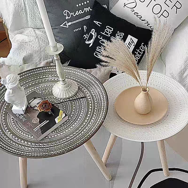 Moroccan coffee table, Nordic ins style, modern and simple homestay coffee table, retro and creative, small apartment sofa side table detail image 15