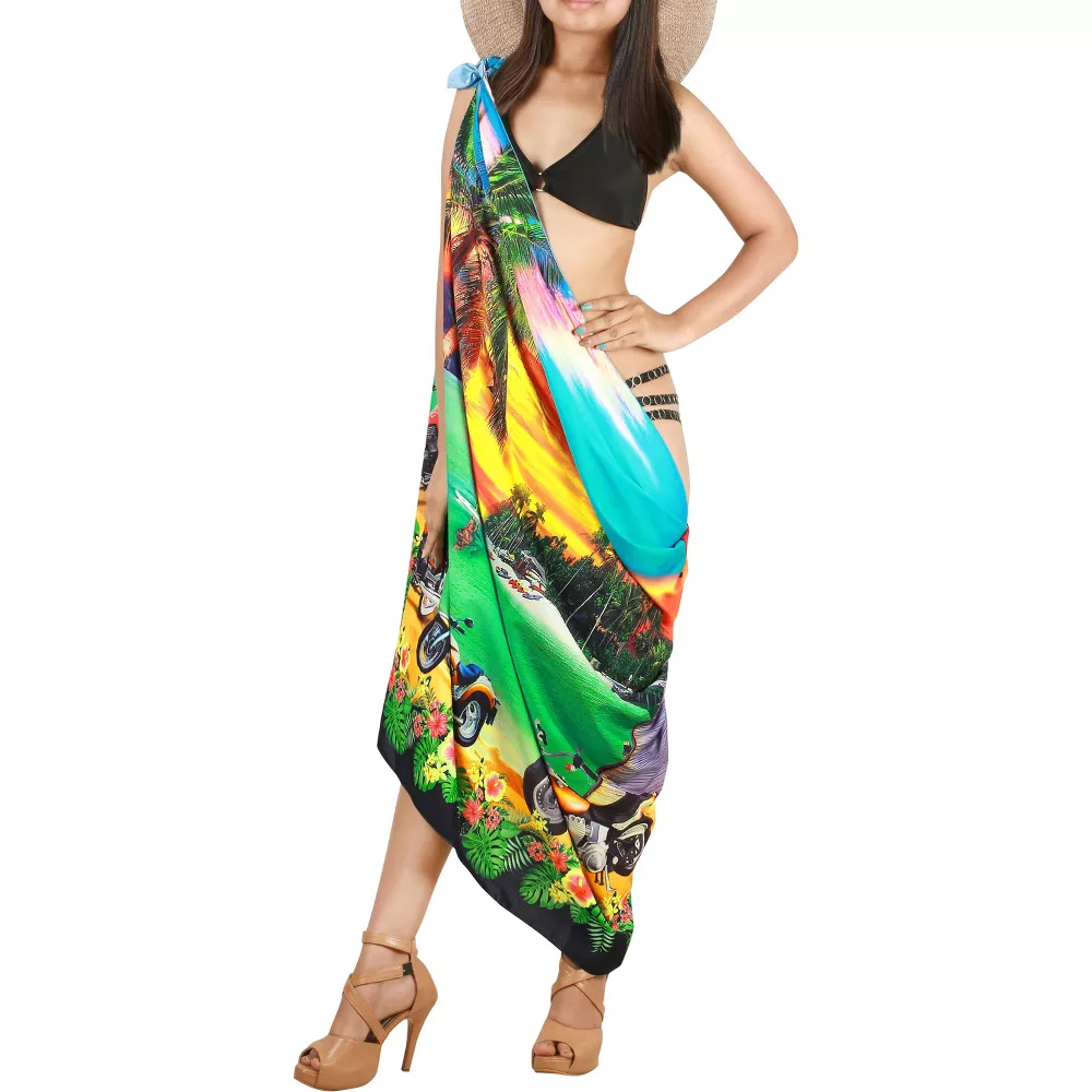 The South Pacific island nation dress is a cotton fabric shawl style Pareo sarong Lavalava Lungi Qni Bohemian style Specification image