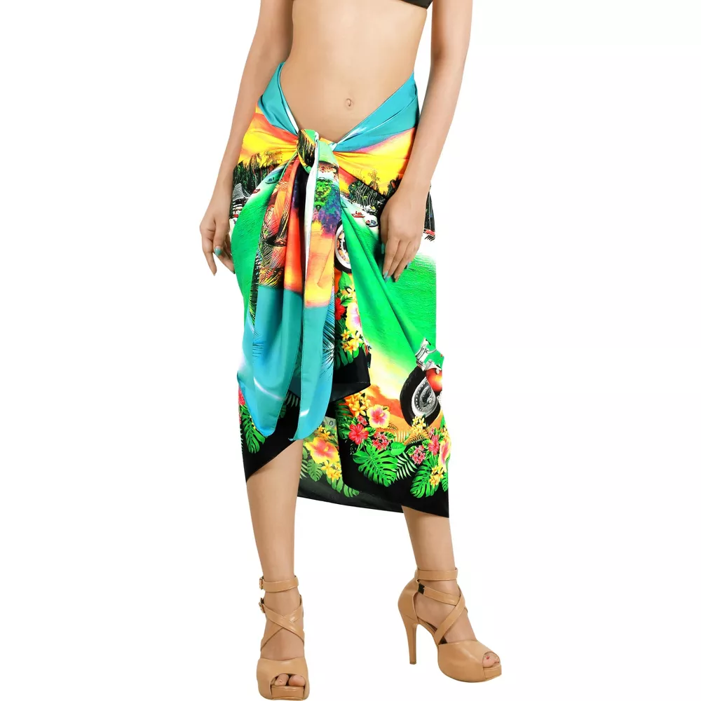 The South Pacific island nation dress is a cotton fabric shawl style Pareo sarong Lavalava Lungi Qni Bohemian style details Picture