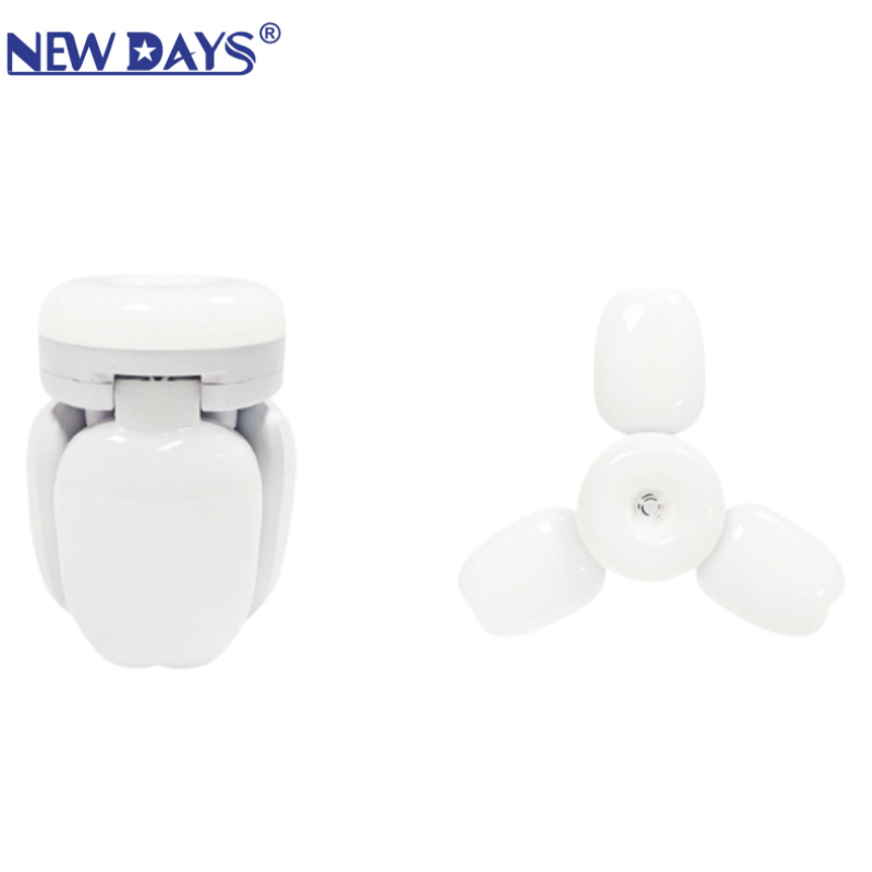 NEWDAYS brand cross-border new item LED bombilla de hoja de luz, trileaf apple A3+1 cuidado de los ojos lámpara plegable, tornillo E27 puerto de ahorro de energía luz de luz de luz de hoja