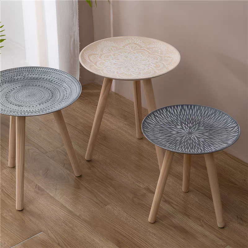 Moroccan coffee table, Nordic ins style, modern and simple homestay coffee table, retro and creative, small apartment sofa side table detail image 13
