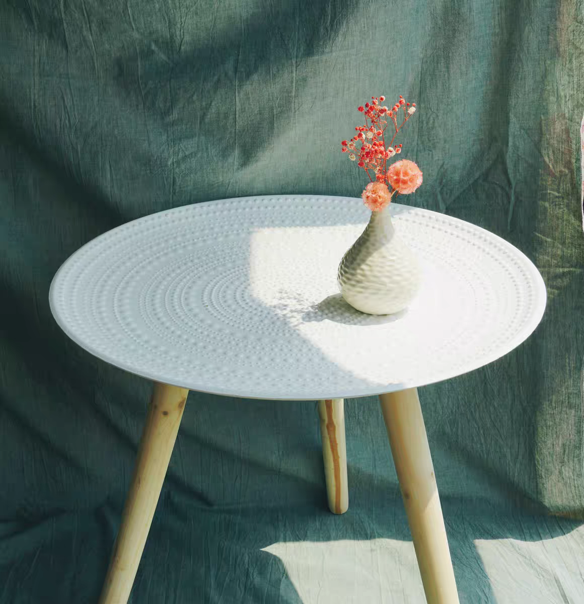 Moroccan coffee table, Nordic ins style, modern and simple homestay coffee table, retro and creative, small apartment sofa side table detail image 8