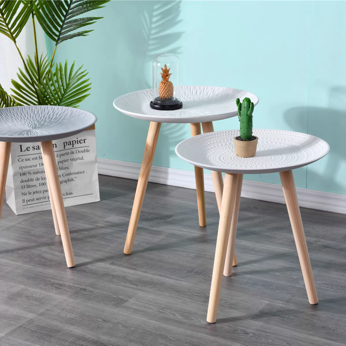 Moroccan coffee table, Nordic ins style, modern and simple homestay coffee table, retro and creative, small apartment sofa side table detail image 12