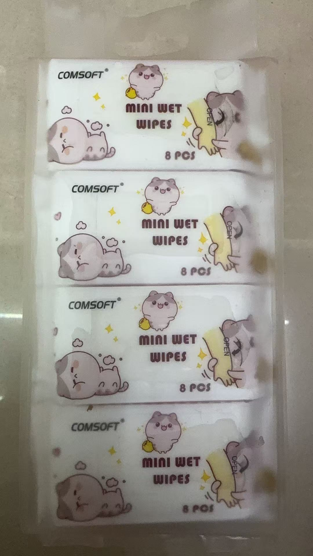 猫八连包口袋湿巾系列