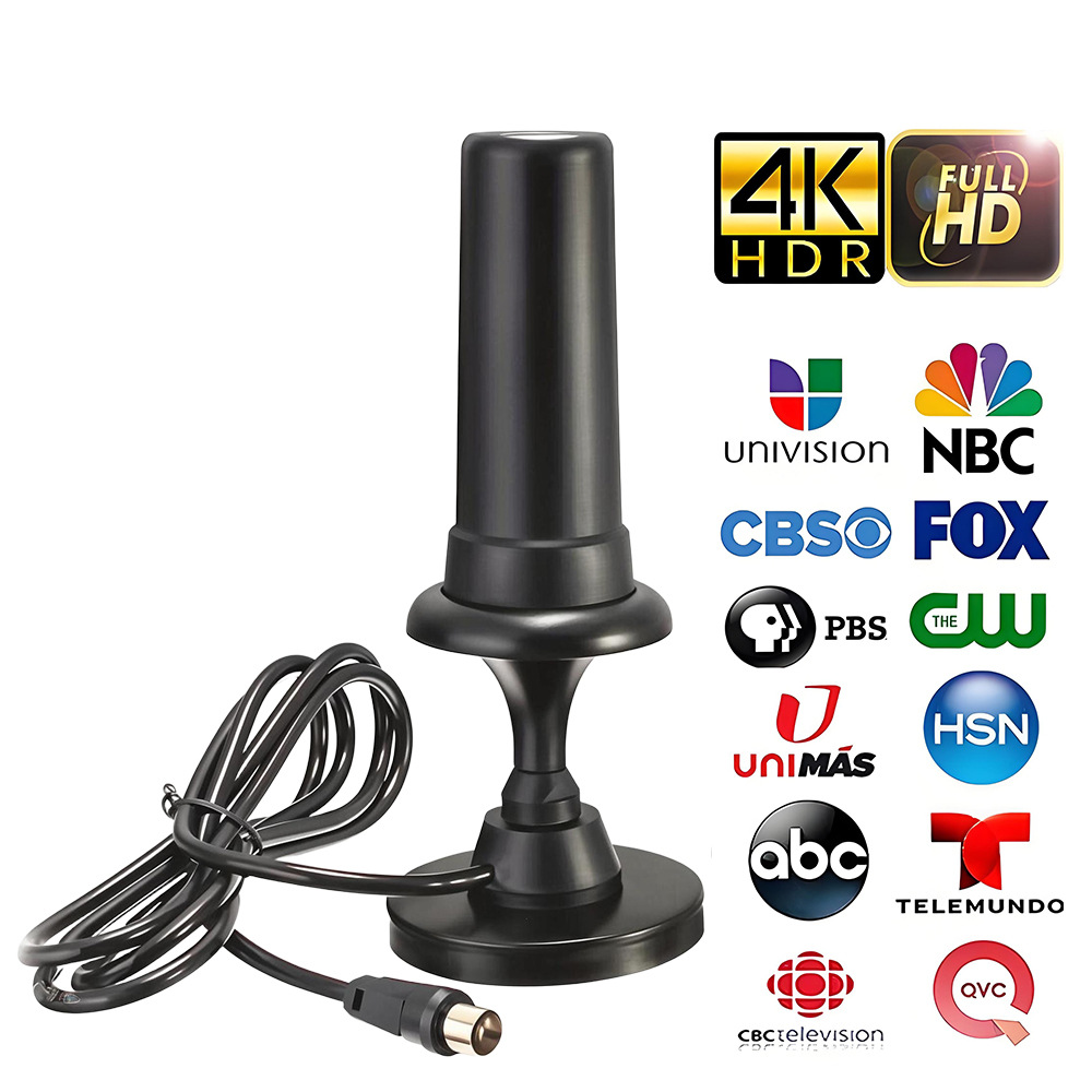 2025 Ground wave TV Antenna dvb-t indoor suction cup antenna High-definition digital TV receiver 36dbi