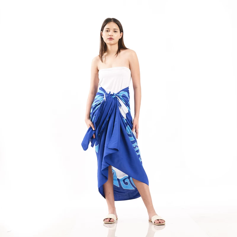 South Pacific island nation's cotton fabric dress sarong Lavalava Lungi Pareo Bohemian-style shawl Qni details Picture
