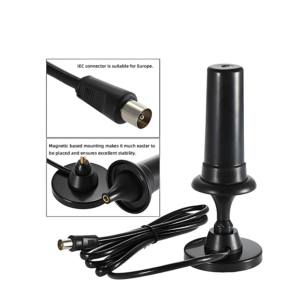 2025 Ground wave TV Antenna dvb-t indoor suction cup antenna High-definition digital TV receiver 36dbi Specification image