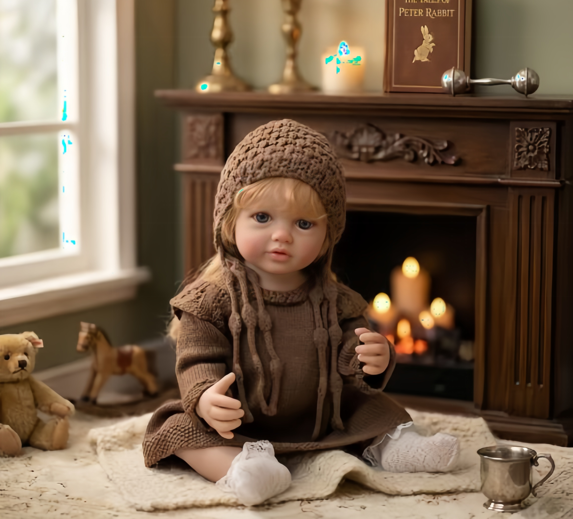 18-inch all-rubber hand-painted ordinary silicone dolls, cute dolls, baby festival gifts, etc
