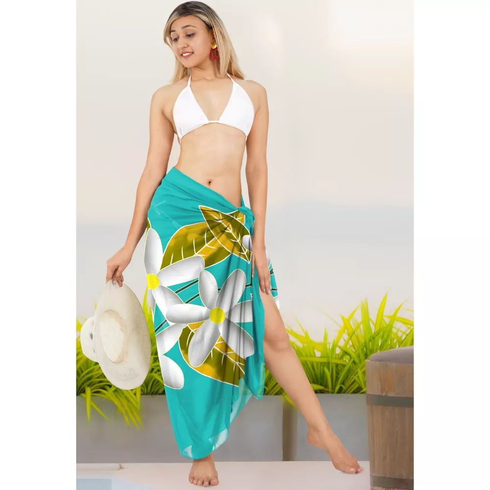 South Pacific island nation's shawl skirt, made of cotton fabric sarong pareo Lavalava Lungi, Bohemian-style shawl Qni details Picture