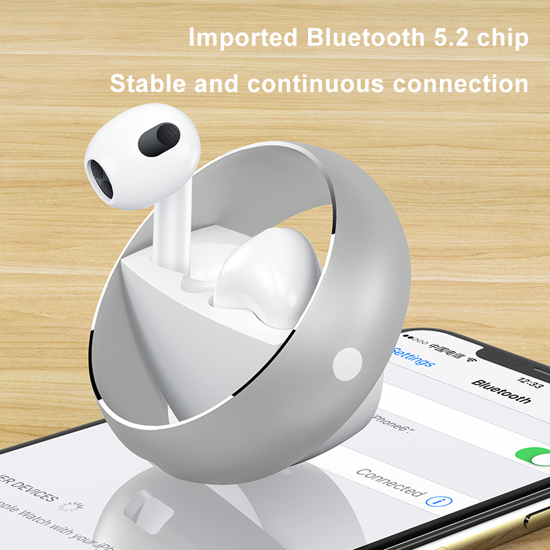 XTAURI Fashionable Spherical Metal Casing Wireless Earbuds  Item Picture