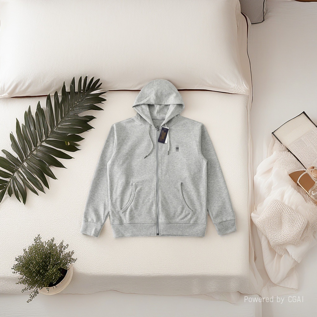 Gris con capucha y cremallera hoodies hombre y mujer mismo estilo casual versátil engrosado abrigos deportivos calientes Application Scenario