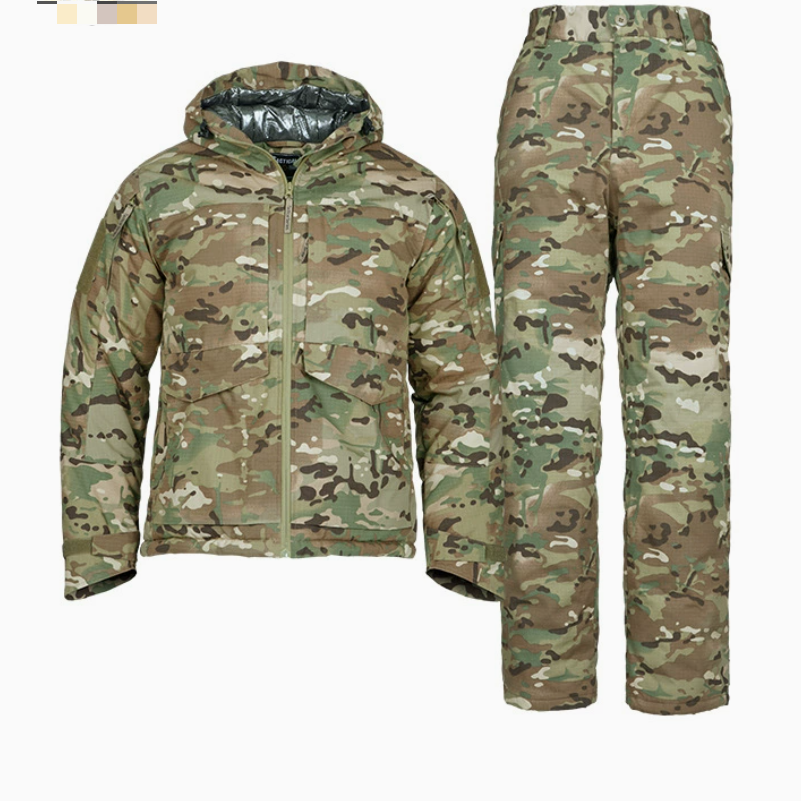 New water-repellent and heat-reflective camouflage clothing, outdoor sports tactical cotton-padded clothing, cold-proof, warm, wear-resistant and windproof suit