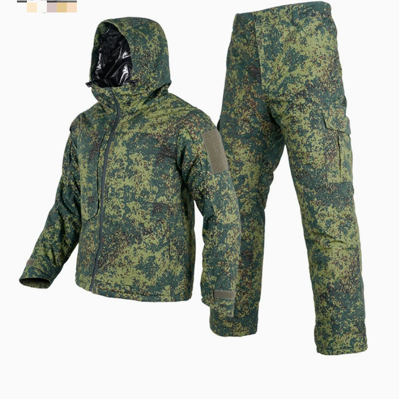 New water-repellent and heat-reflective camouflage clothing, outdoor sports tactical cotton-padded clothing, cold-proof, warm, wear-resistant and windproof suit Specification image