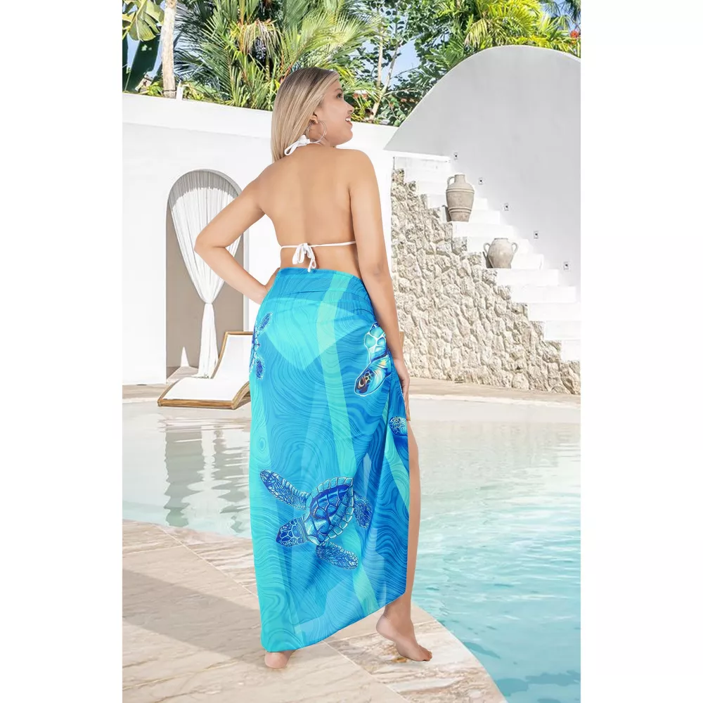 A skirt made of cotton fabric from South America, sarongs pareo Lungi Lavalava. Custom Qni shawl style Specification image