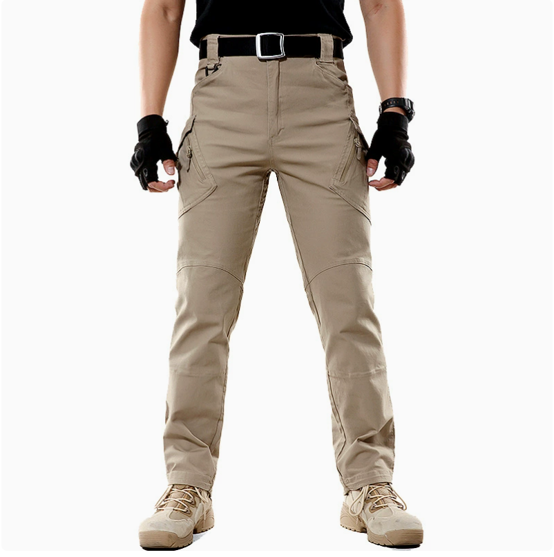 Spring and Autumn IX9 Tactical Breathable and wear-resistant long pants, outdoor multi-pocket cargo pants, pure cotton elastic windbreakers