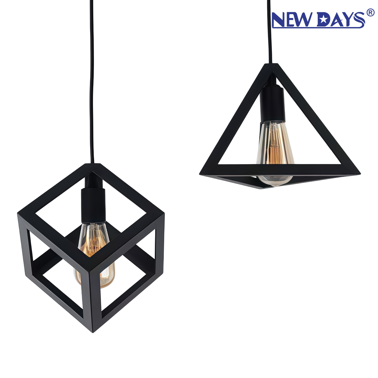 NEWDAYS brand's cross-border new led retro industrial style chandelier, iron cover bar table lamp, energy-saving high-brightness lighting decorative atmosphere lamp, small chandelier