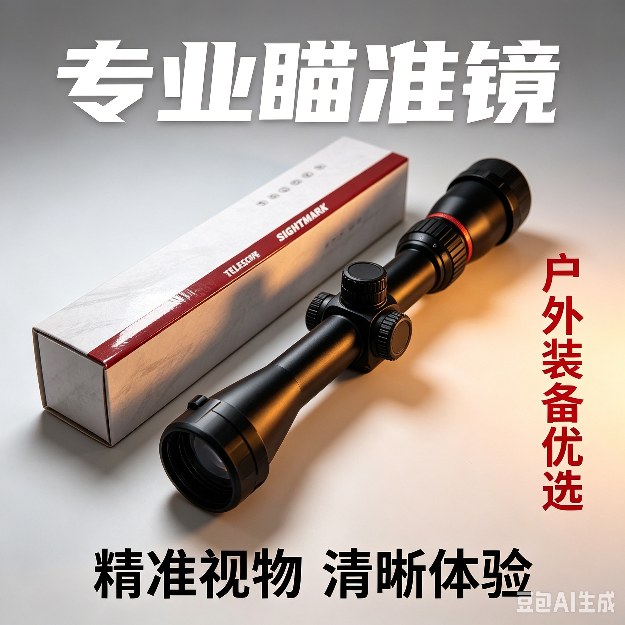 The black sight is a high-definition optical sight that is compatible with various firearms and has adjustable magnification details Picture