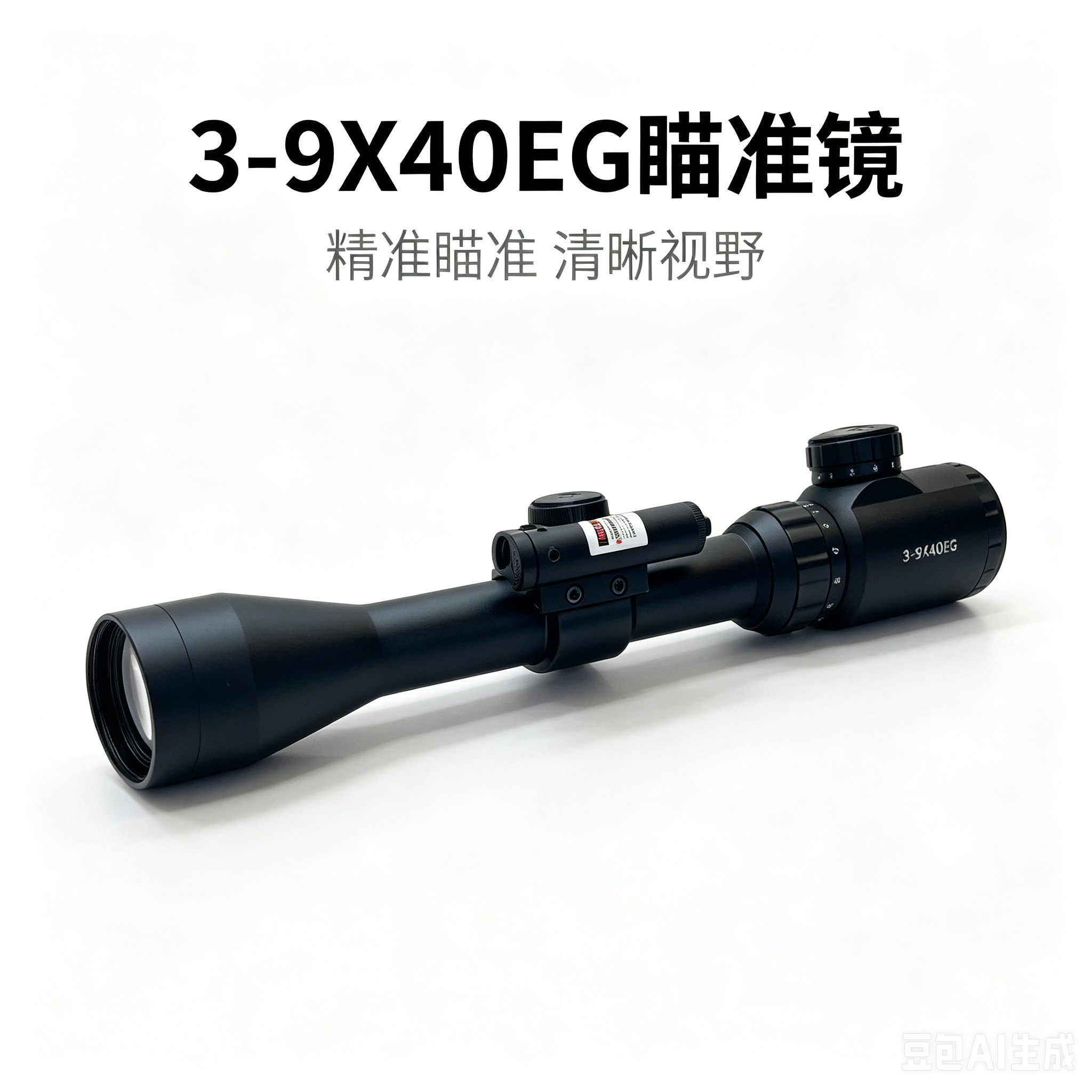 The 3-9X40EG black sight is a high-definition optical sight that is compatible with various firearms and has adjustable magnification Item Picture