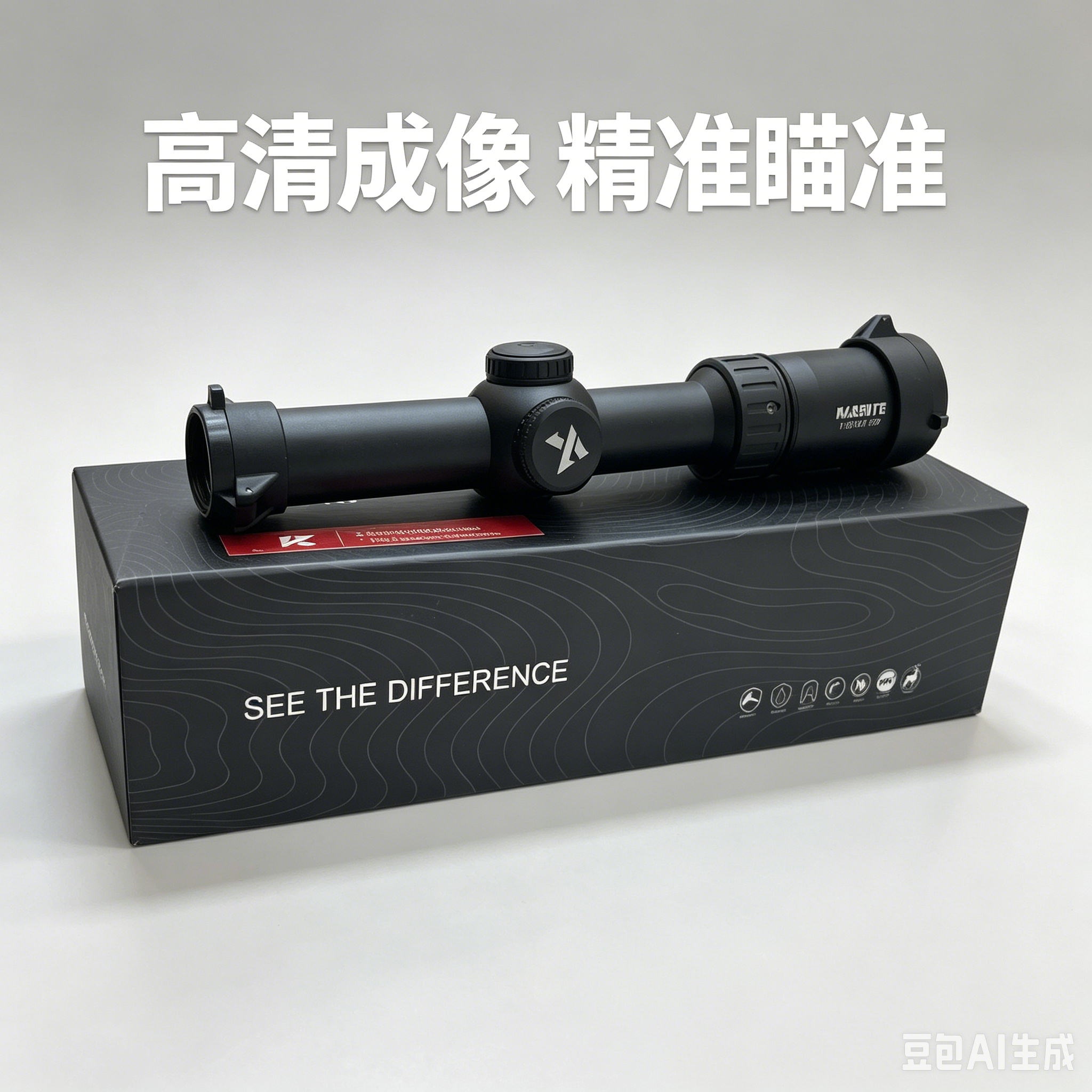 1-8X28 black sight, high-definition optical sight, compatible with various firearms, adjustable magnification Specification image