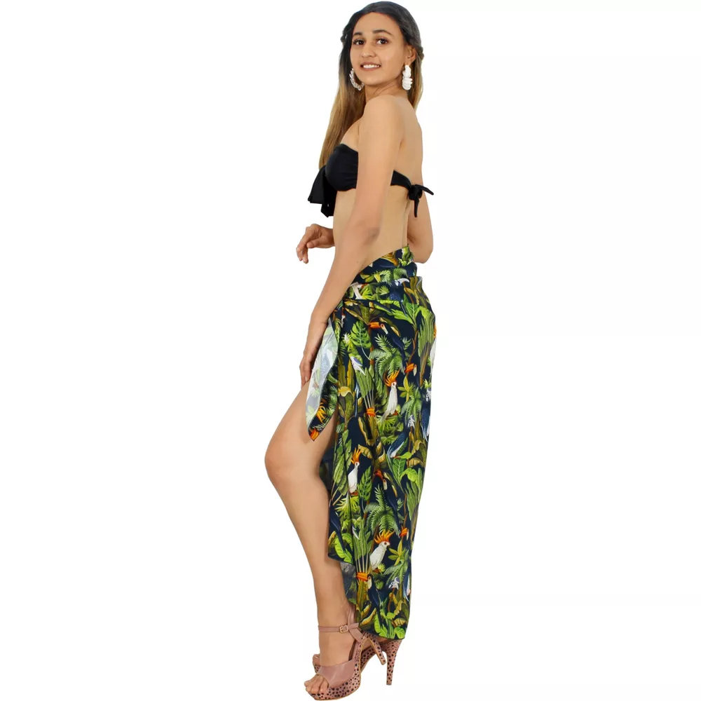South American region cotton fabric half skirt piece skirt sarongs canga towel pareo custom fringed skirt shawl style Qni Application Scenario