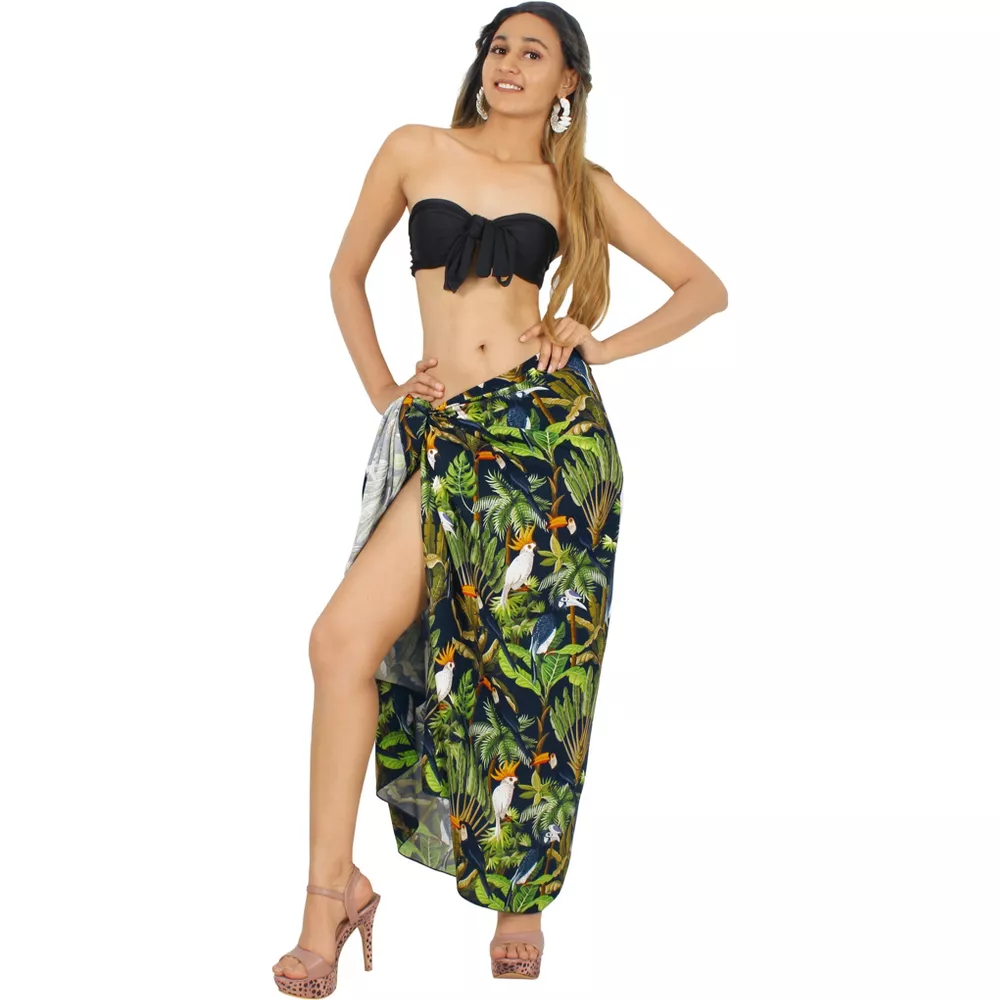 South American region cotton fabric half skirt piece skirt sarongs canga towel pareo custom fringed skirt shawl style Qni details Picture