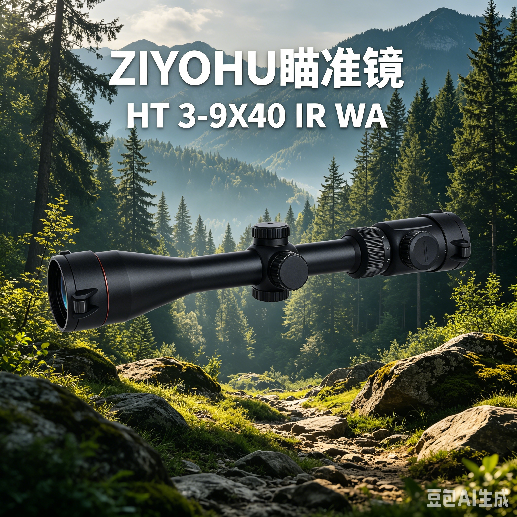 3-9X40 IR WA black sight Other optical instruments High-definition night vision sight adjustable magnification details Picture