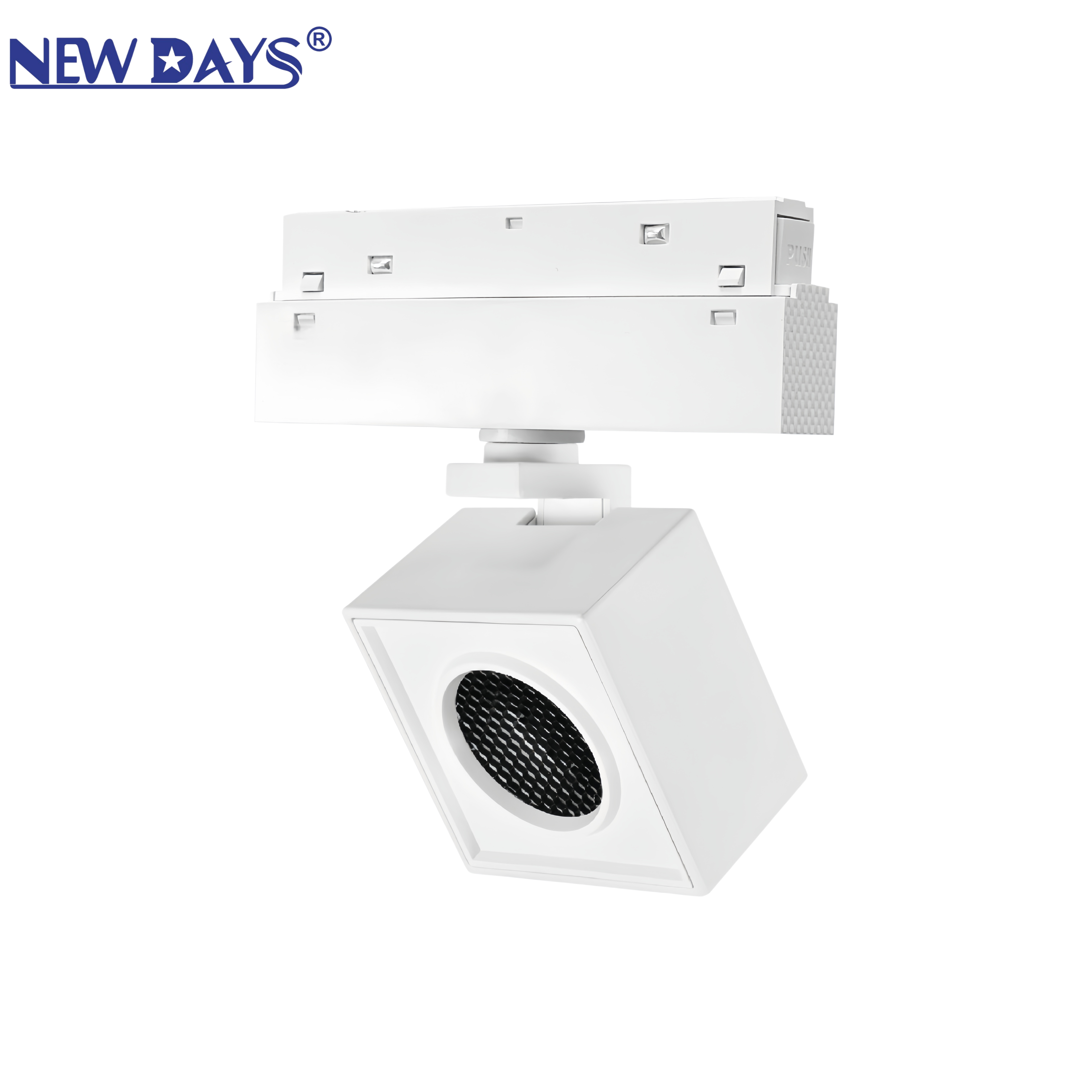 أضواء مدارية مثبتة بالمتصاص المغنطيسي من طراز LED مدمجة في Newdays العابرة للحدود، ومصابيح ذات تركيز عالي الضوء ذات تركيز عالي، ومصابيح مضيءة ذات كفاءة في استخدام الطاقة من مواد الألمنيوم، ومصابيح مدارية مضبوطة باللييود المبتعث للضوء Item Picture