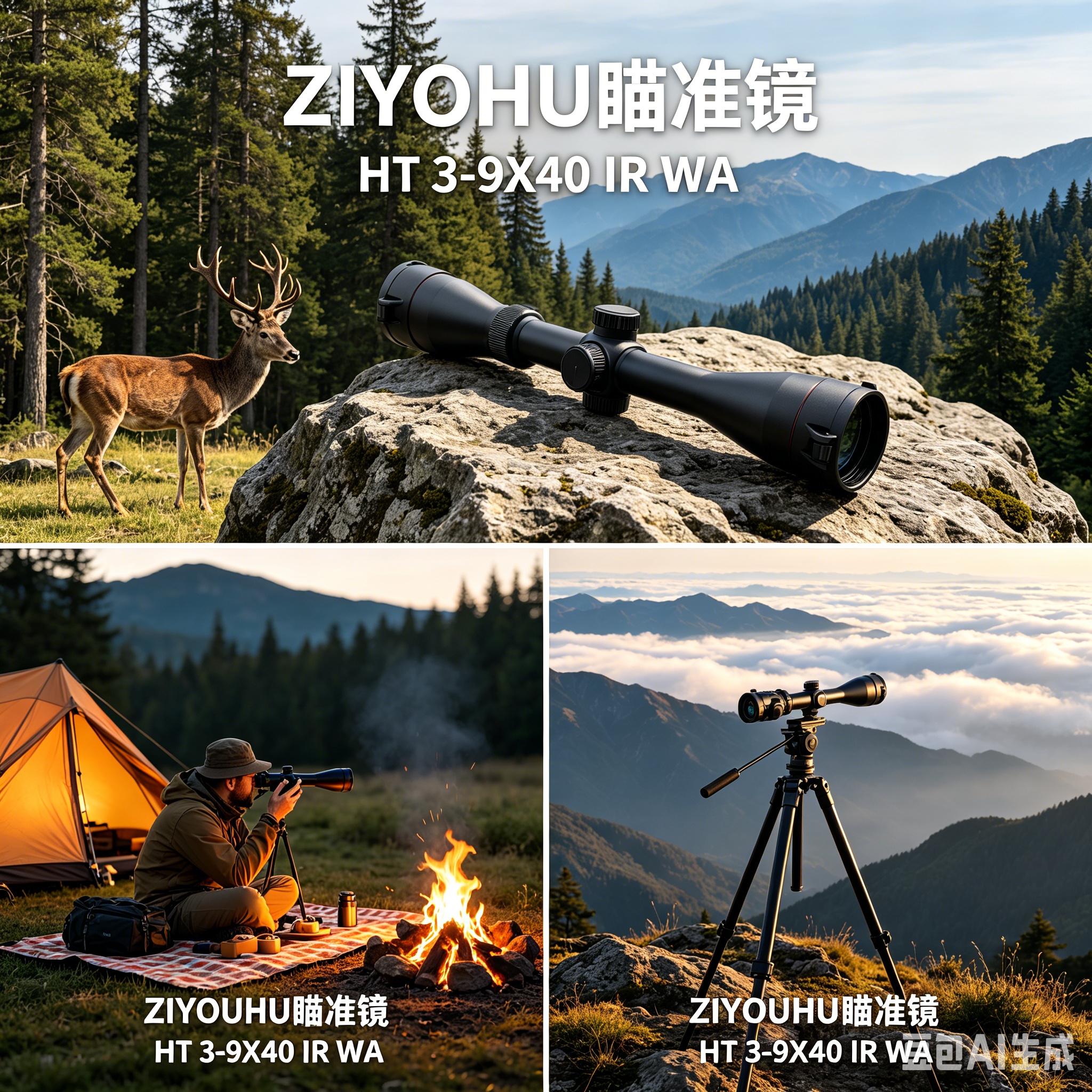 3-9X40 IR WA black sight Other optical instruments High-definition night vision sight adjustable magnification Application Scenario