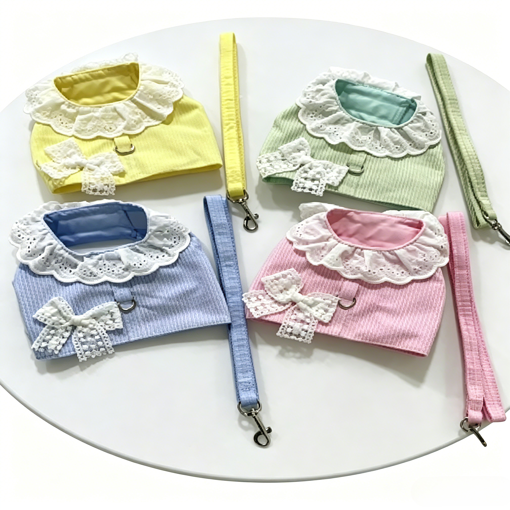 裙子胸背宠物服饰狗狗衣服连衣裙猫咪透气小型犬狗胸背牵引绳