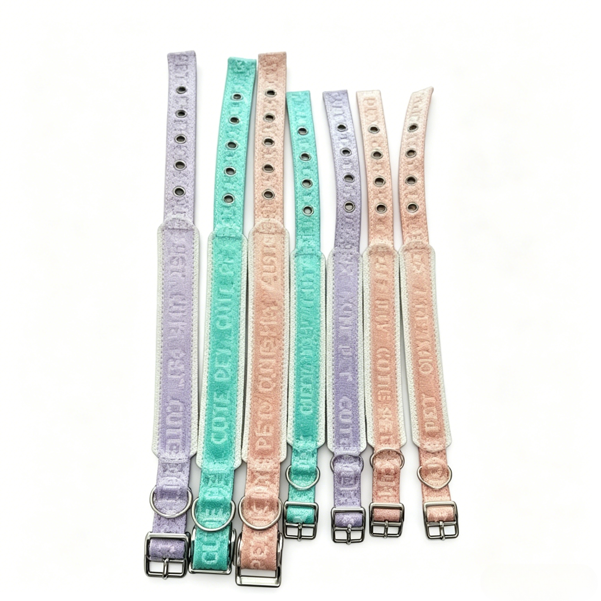 Pet supplies: Dog chain, instant noodle collar, colored cotton, small and medium-sized dog pet leash, colored cotton collar Item Picture