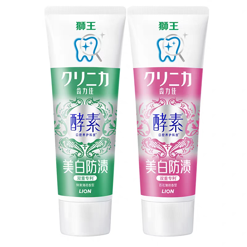 LION Lion King Chi Li Jia Enzyme Brightening Toothpaste 130g Amino Acid Removes yellowing, freshens breath, Fluoride prevents tooth decay Specification image