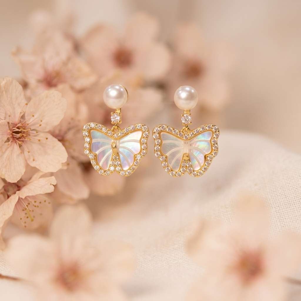 Pearl 925 silver earrings for women, long and elegant accessories, suitable for commuting and dates, light luxury and versatile details Picture