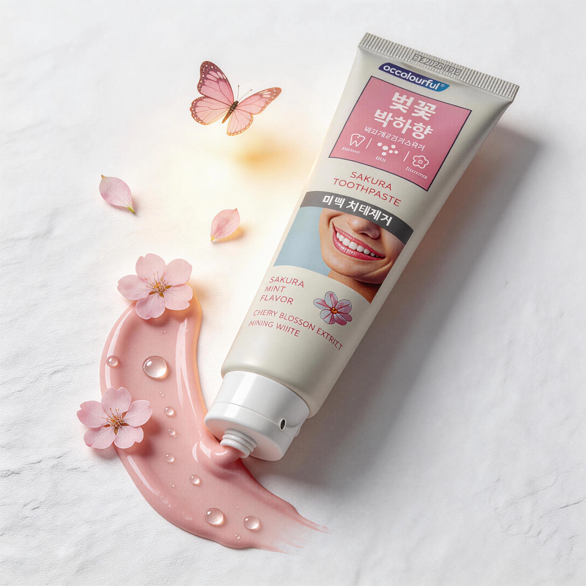Korean imported Okala toothpaste 180g, anti-moth, fluoride, fresh-breath, Centella asiatica toothpaste, Probiotic toothpaste, cherry toothpaste detail image 4