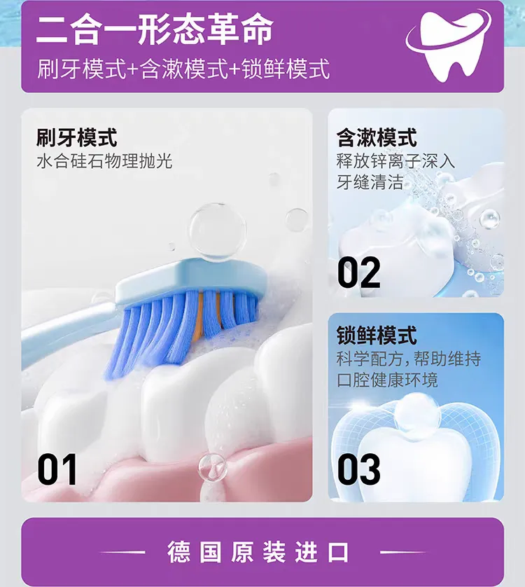 German imported Theramed Henkel Tooth Protection Liquid Adult Toothpaste 75ml Gel toothpaste Mouthwash 2-in-1 detail image 2