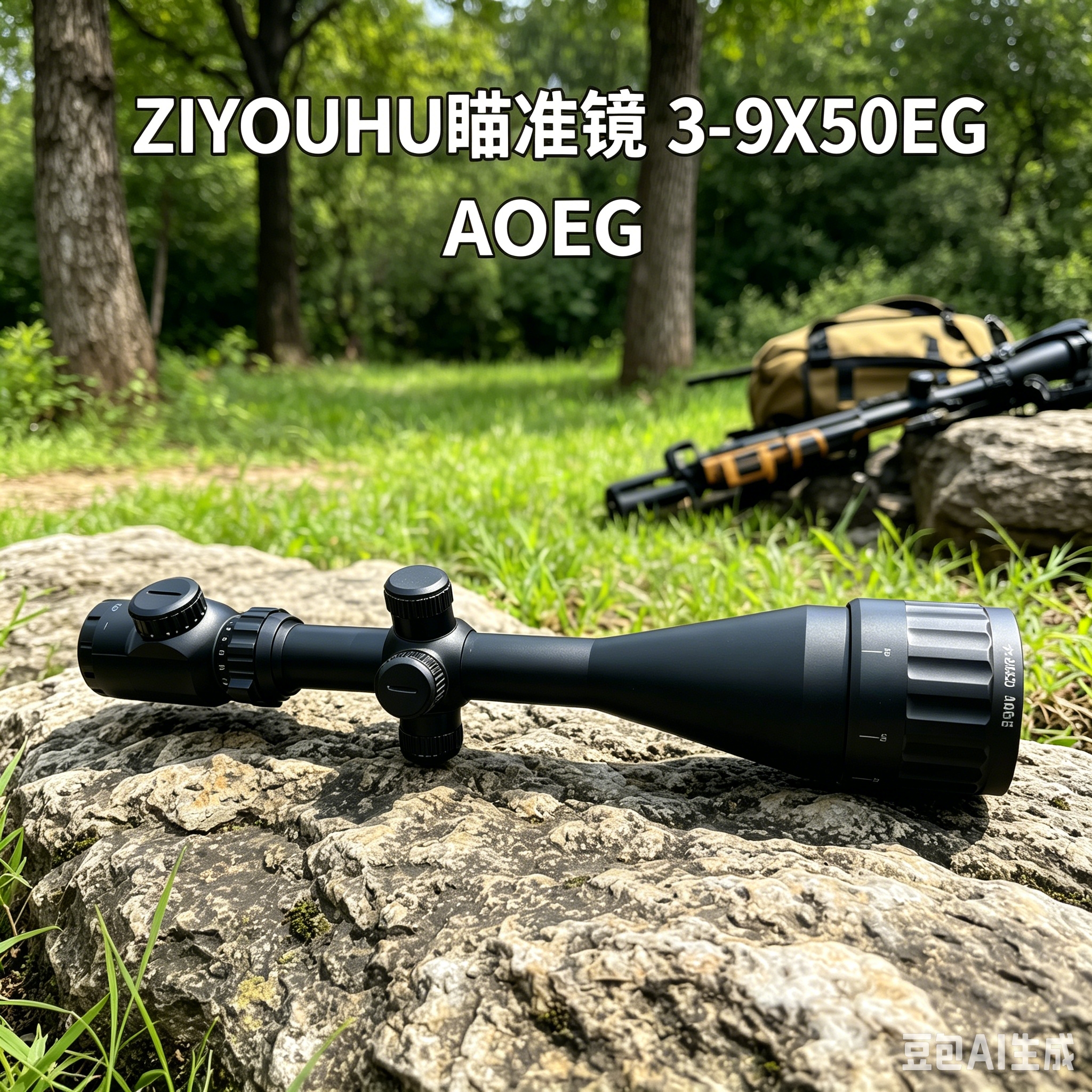弓箭儿童户外弹弓 黑色瞄准镜绿草地山林风光详情7