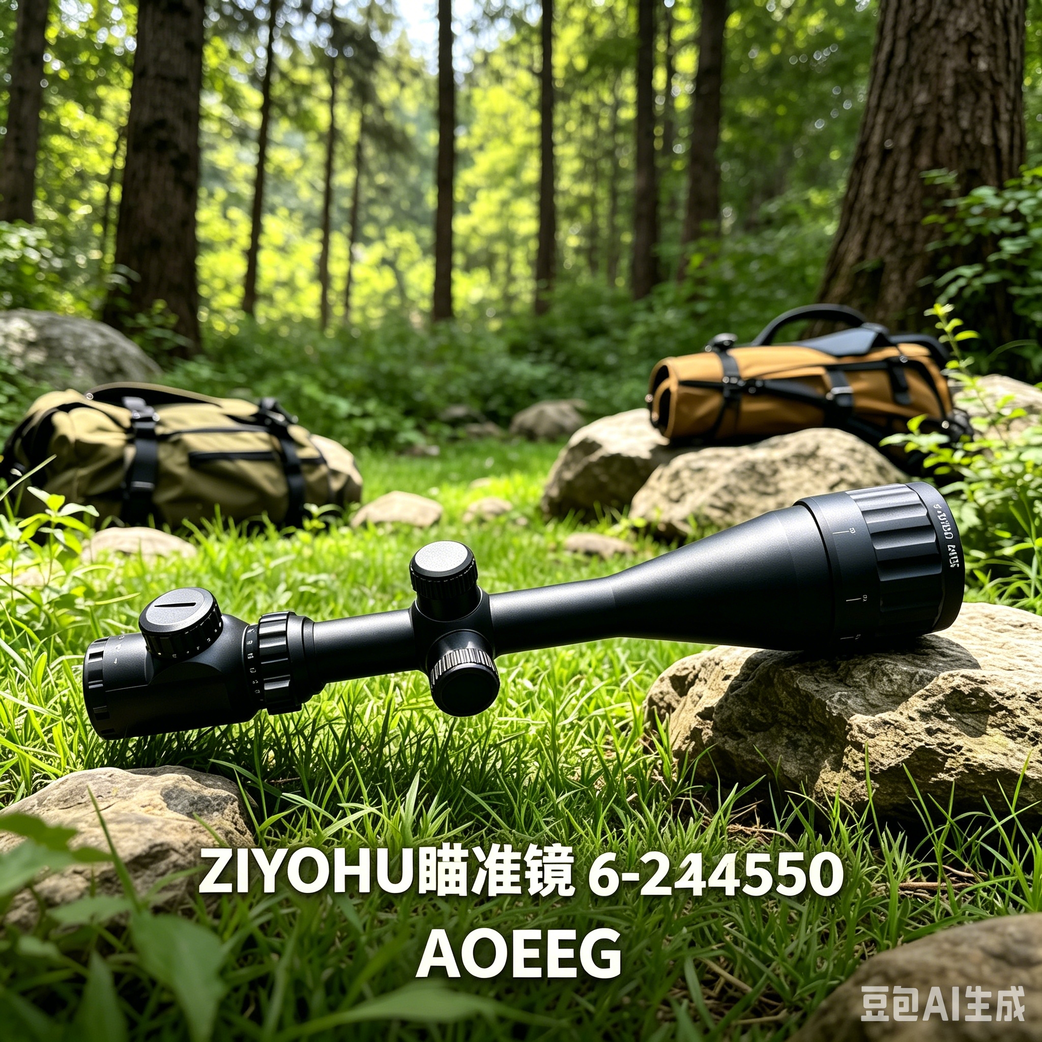 弓箭儿童户外弹弓 黑色瞄准镜绿草地山林风光详情4