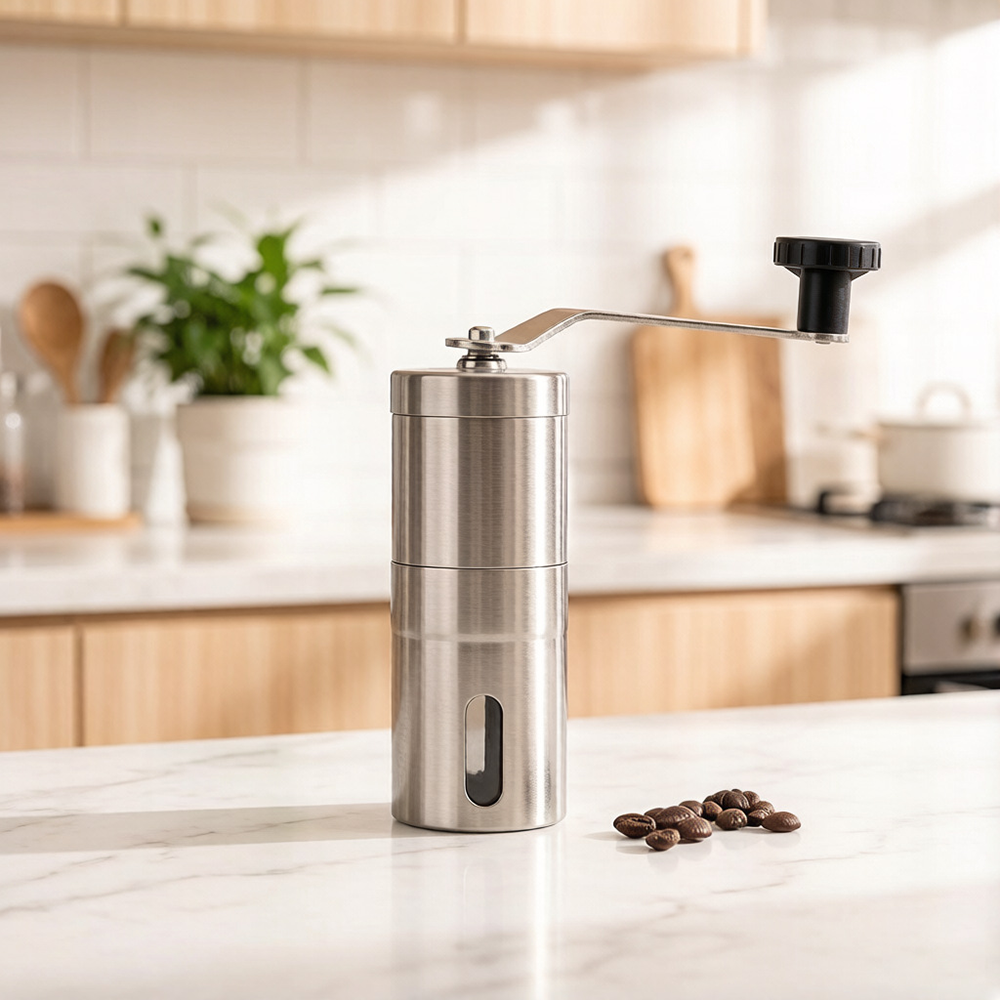 Hand-cranked coffee grinder, coffee bean grinding equipment, grinding machine, manual coffee grinder, coffee grinder Application Scenario
