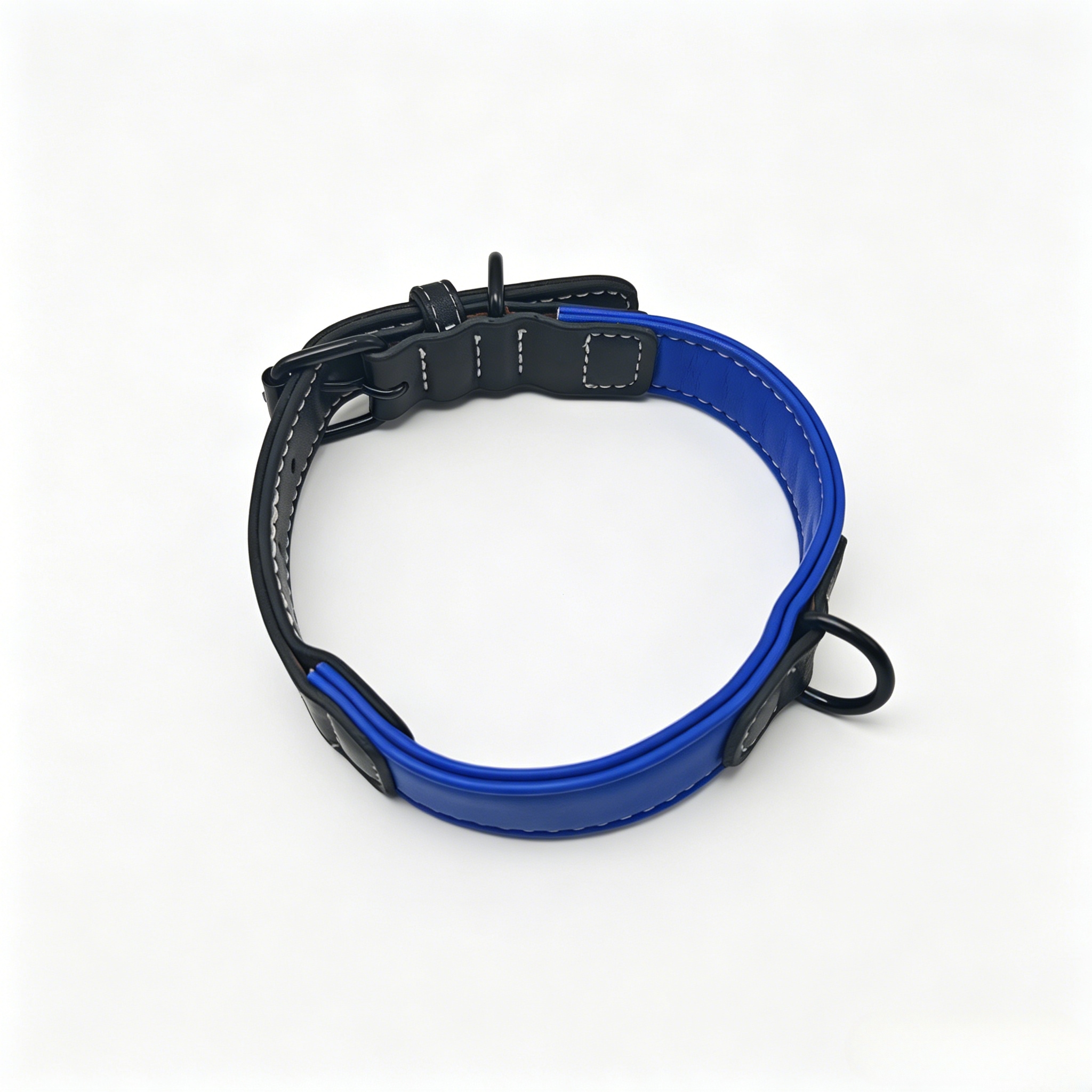 Color-blocking super-fine pet collar, large dog collar, leather cat and dog leash Item Picture