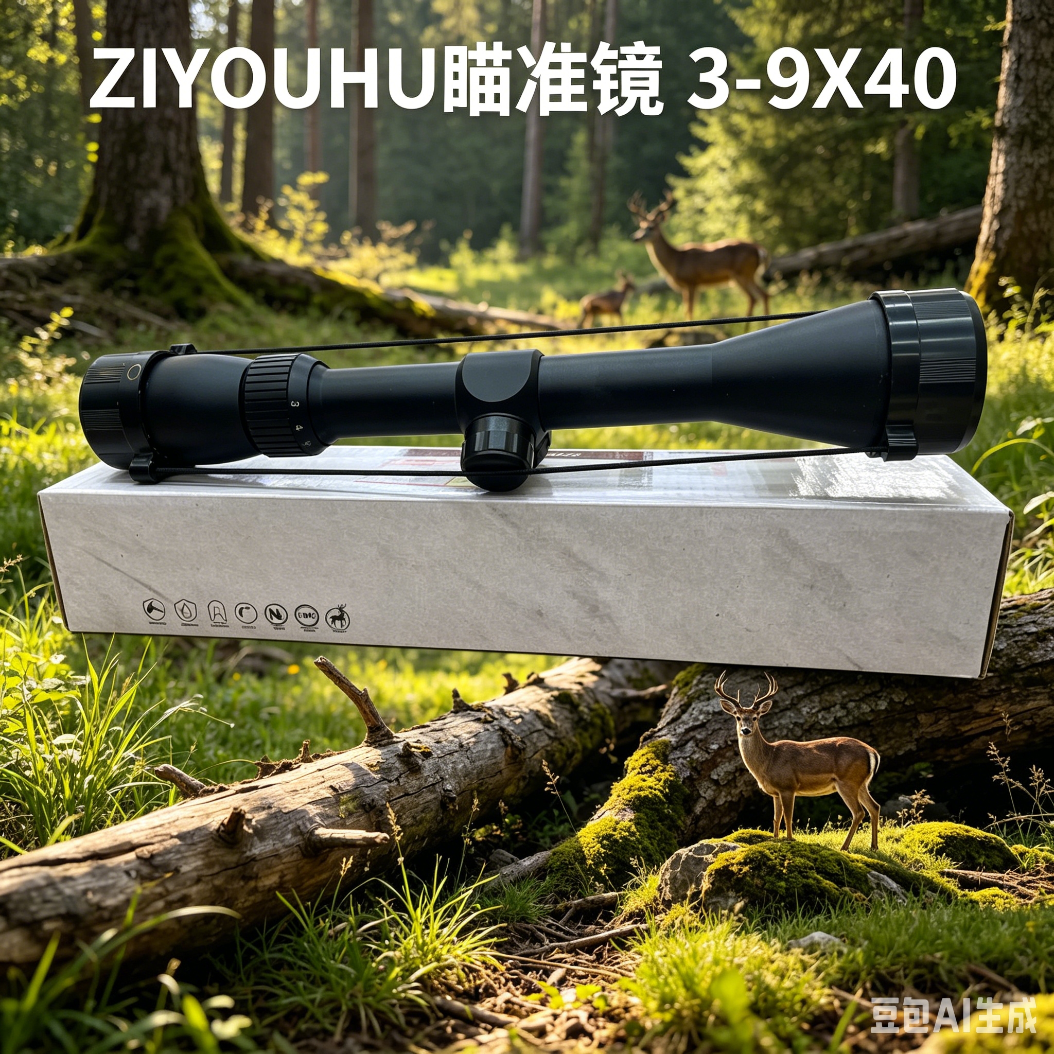 3-9X40- Black sight, other optical instruments, high-definition night vision sight, adjustable magnification Item Picture